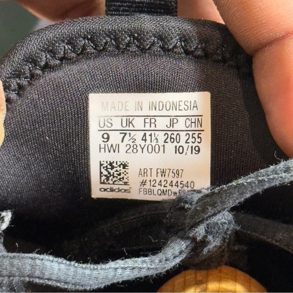 Adidas Cloudfoam Pure Core Black 3M FW7597 Women’s Size 9 - Picture 6 of 6